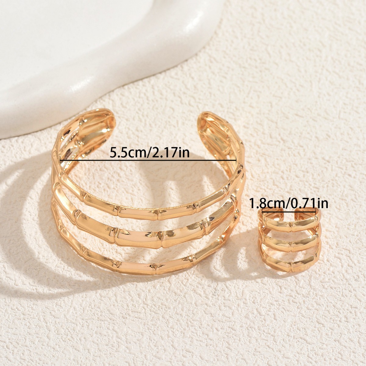 Ring Jewelry Set Open Bracelet thumbnail 4