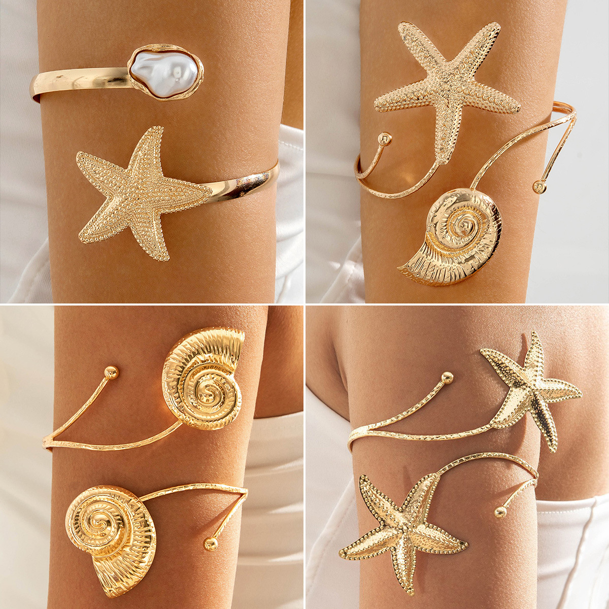 Open Geometric Unique Flower Bracelet thumbnail 3