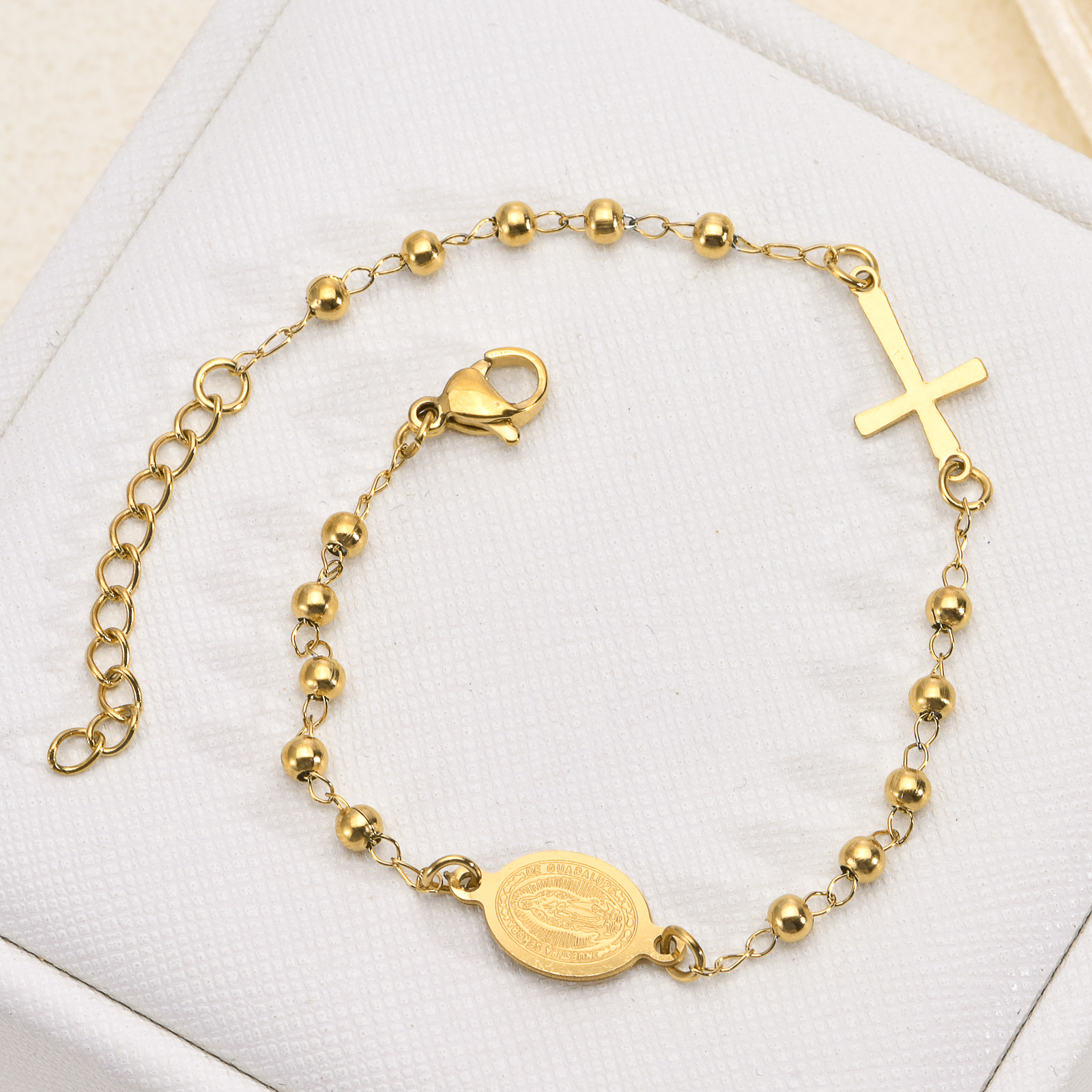 Stainless Steel Cross Titanium Bracelet thumbnail 3