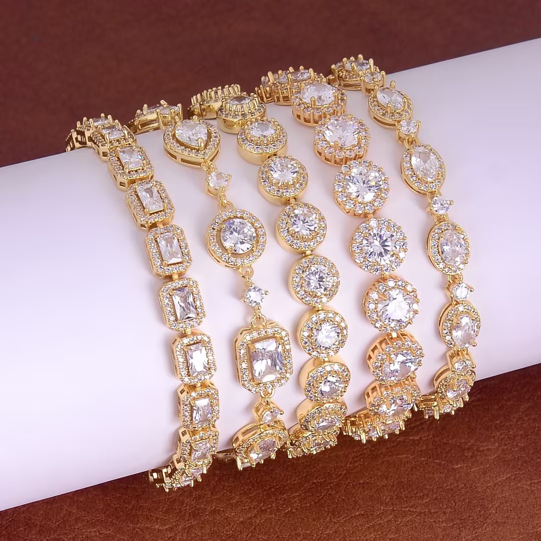 Geometric Luxury European & American Style Zircon Bracelet