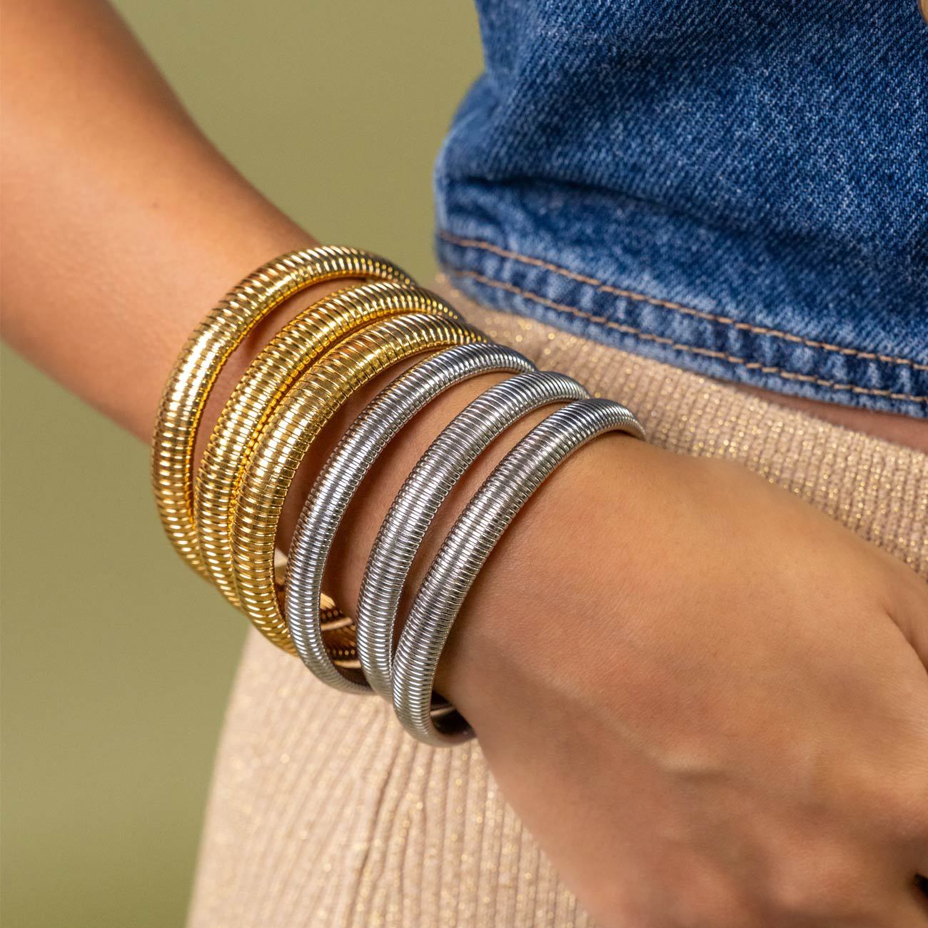 Stainless Steel 18K Gold Plated Premium Minimalist Vintage Luxury Europ Bracelet