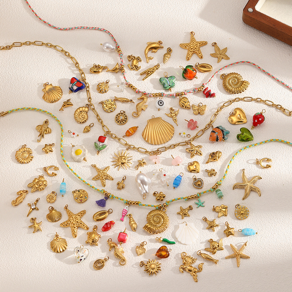 Stainless Steel 18K Gold Plated Necklace Bracelet