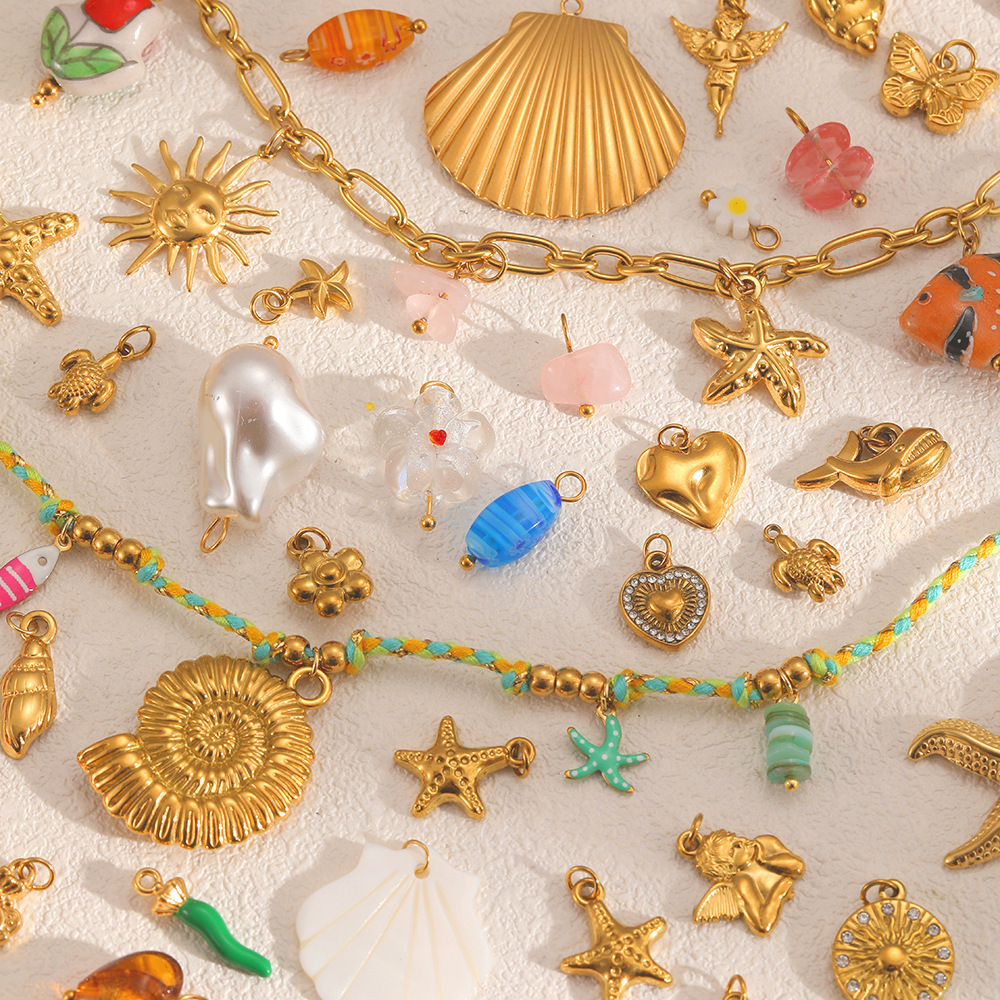 Stainless Steel 18K Gold Plated Necklace Bracelet - view 2