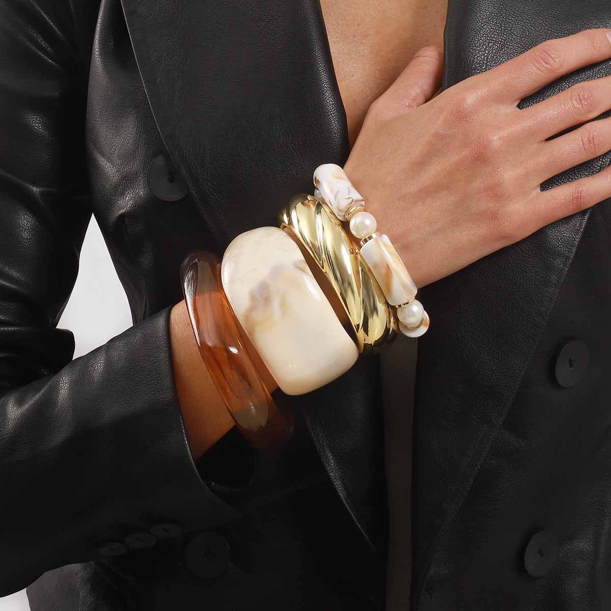 Irregular Alloy Geometric Vintage Exaggerated Bracelet thumbnail 4