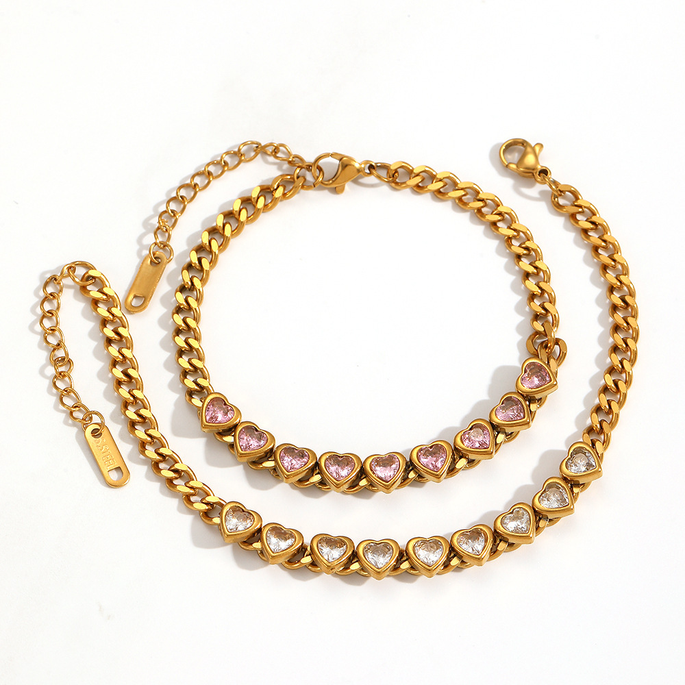 Stainless Steel Premium Titanium Heart Bracelet thumbnail 4