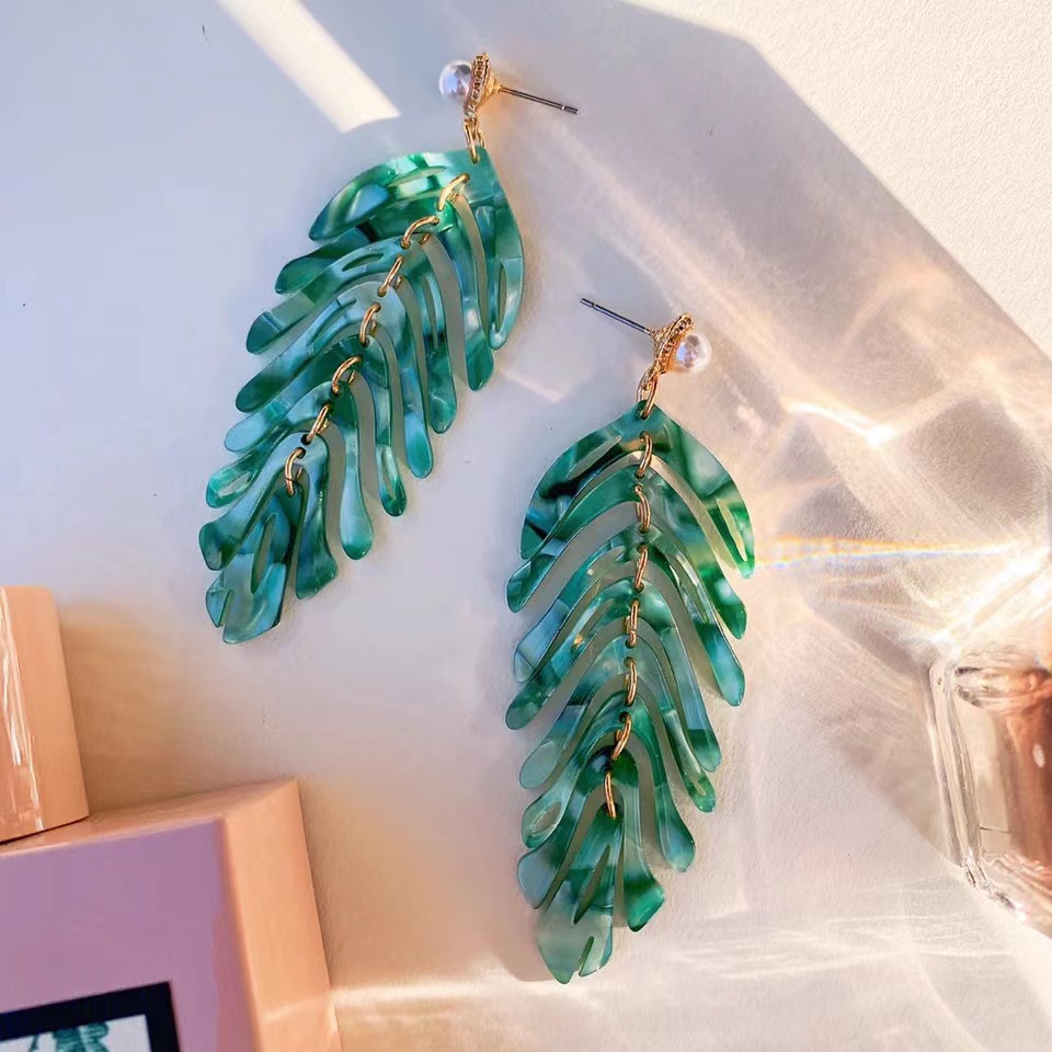 925 Silver Studs Minimalist European & American Style Leaf Earrings thumbnail 4