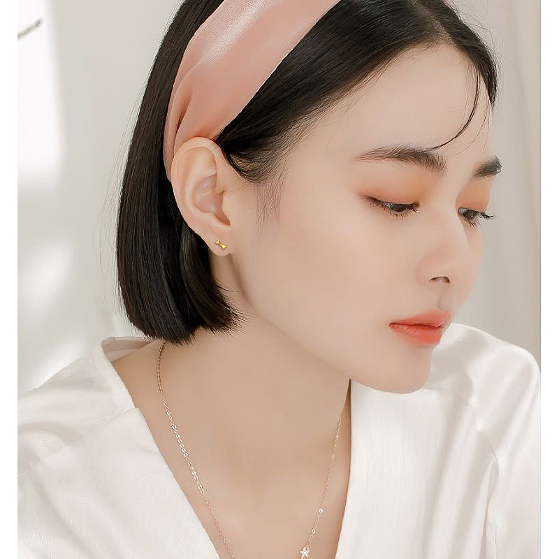 925 Silver Studs Hollow Earrings thumbnail 3