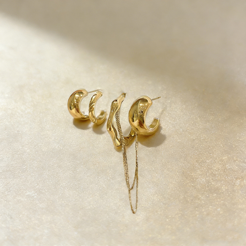 925 Silver Irregular Jewelry Set Earrings thumbnail 3