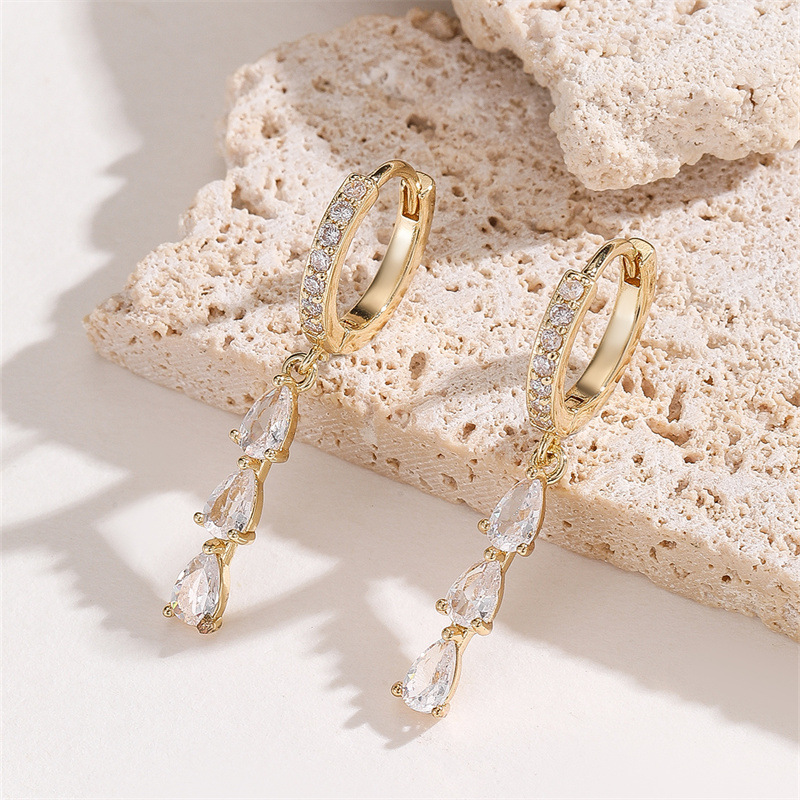 European & American Style Water Drop Wedding Earrings - view 2