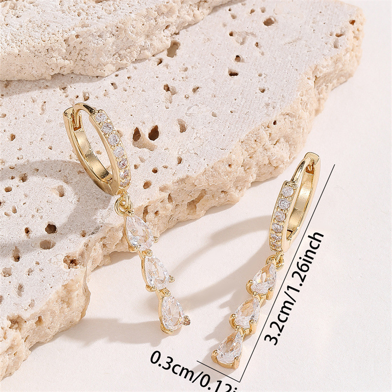 European & American Style Water Drop Wedding Earrings thumbnail 4