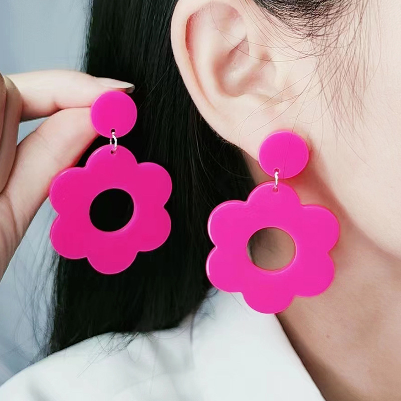 Studs Hollow Minimalist Unique Flower Earrings