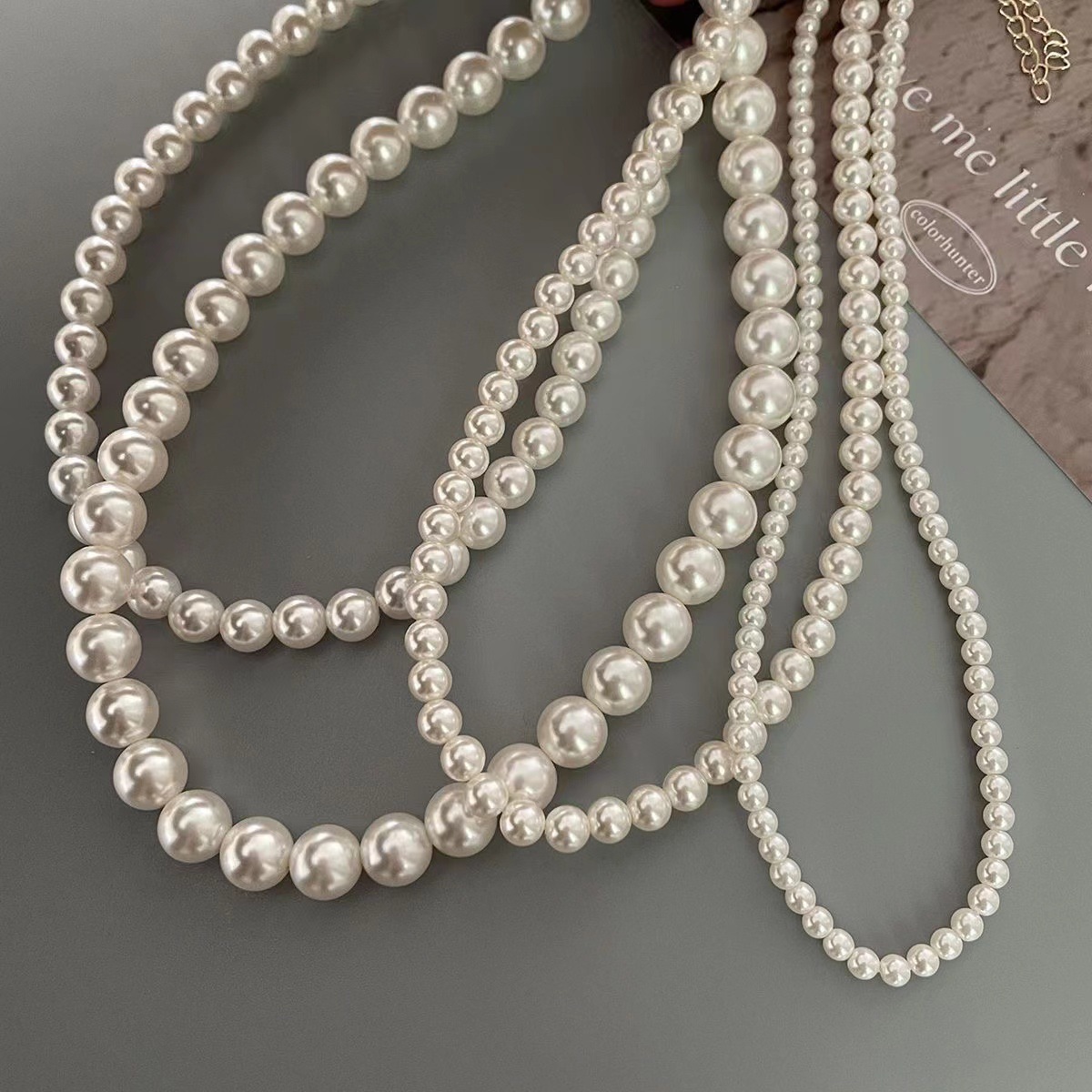Premium Necklace Minimalist Pearl Earrings - view 2