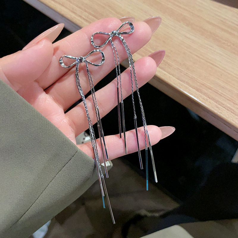 Studs Minimalist Unique Tassel Butterfly Earrings thumbnail 4