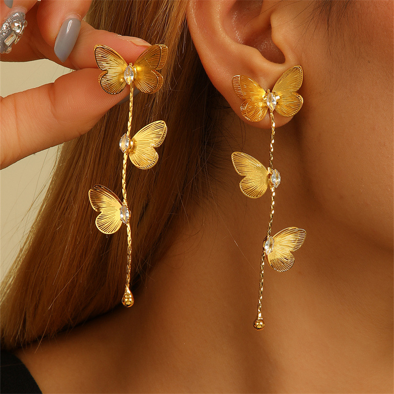 Premium Vintage Unique European & American Style Flower Tassel Earrings - view 2
