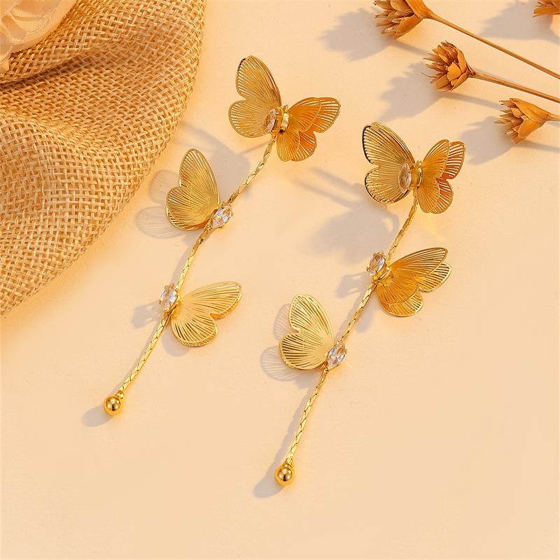 Premium Vintage Unique European & American Style Flower Tassel Earrings thumbnail 3