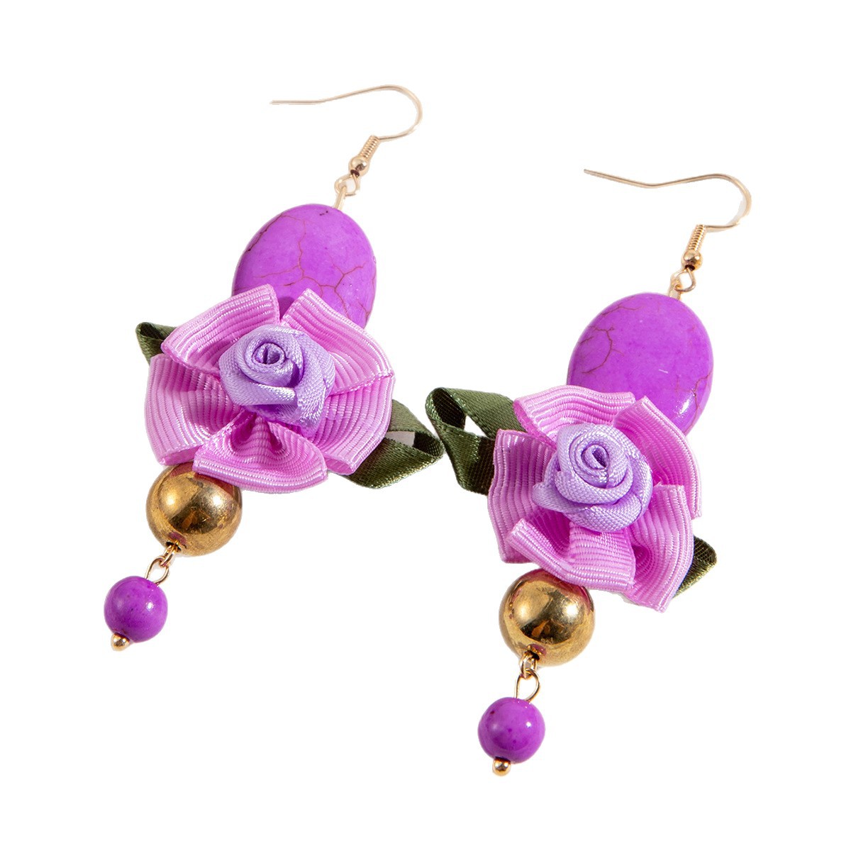 European & American Style Flower Tassel Earrings thumbnail 5