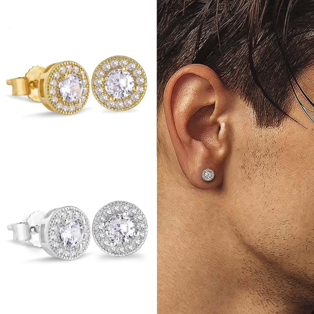 Studs European & American Style Zircon Earrings