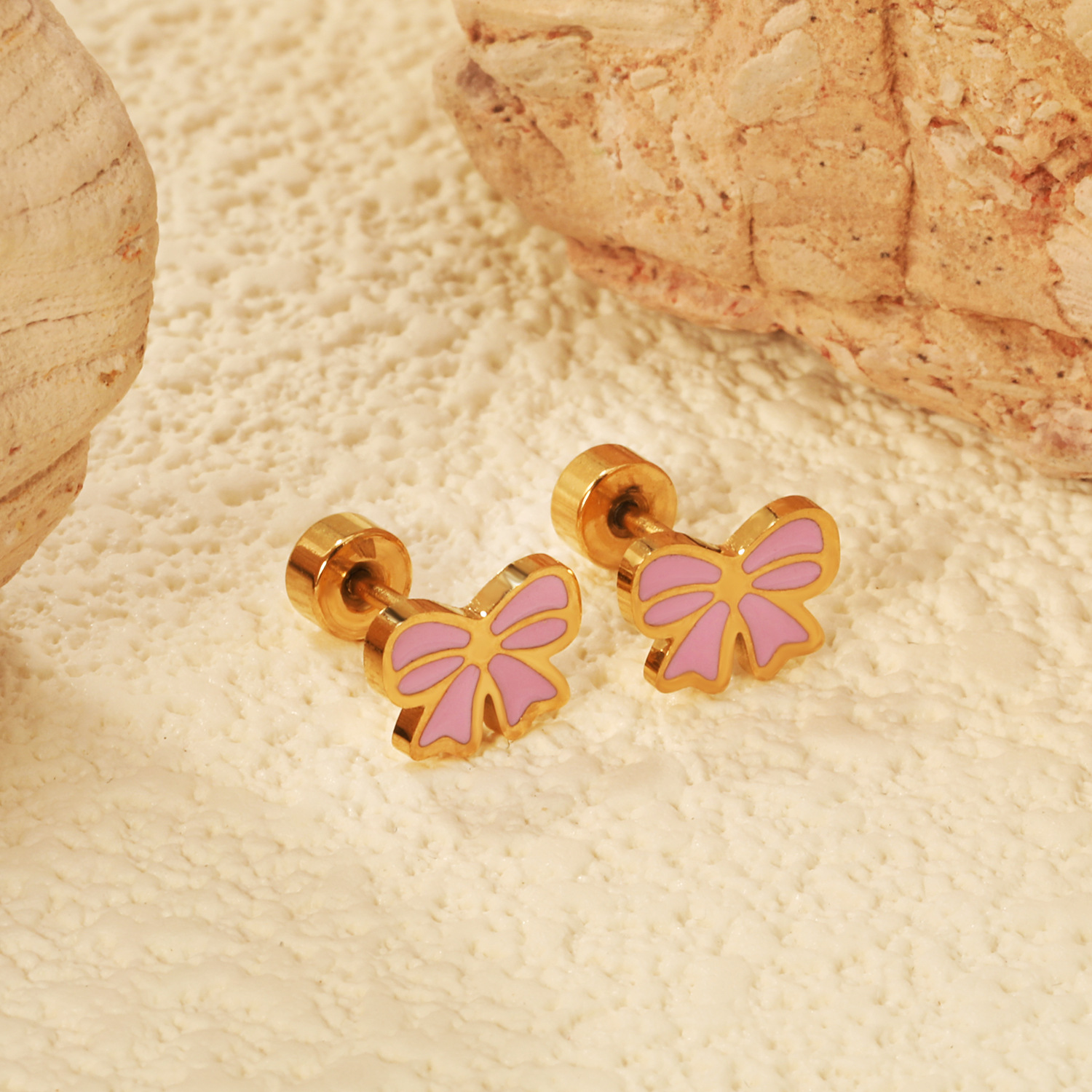 Stainless Steel Studs European & American Style Butterfly Earrings thumbnail 4