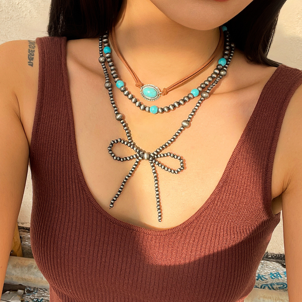 Vintage Butterfly Necklace - view 2