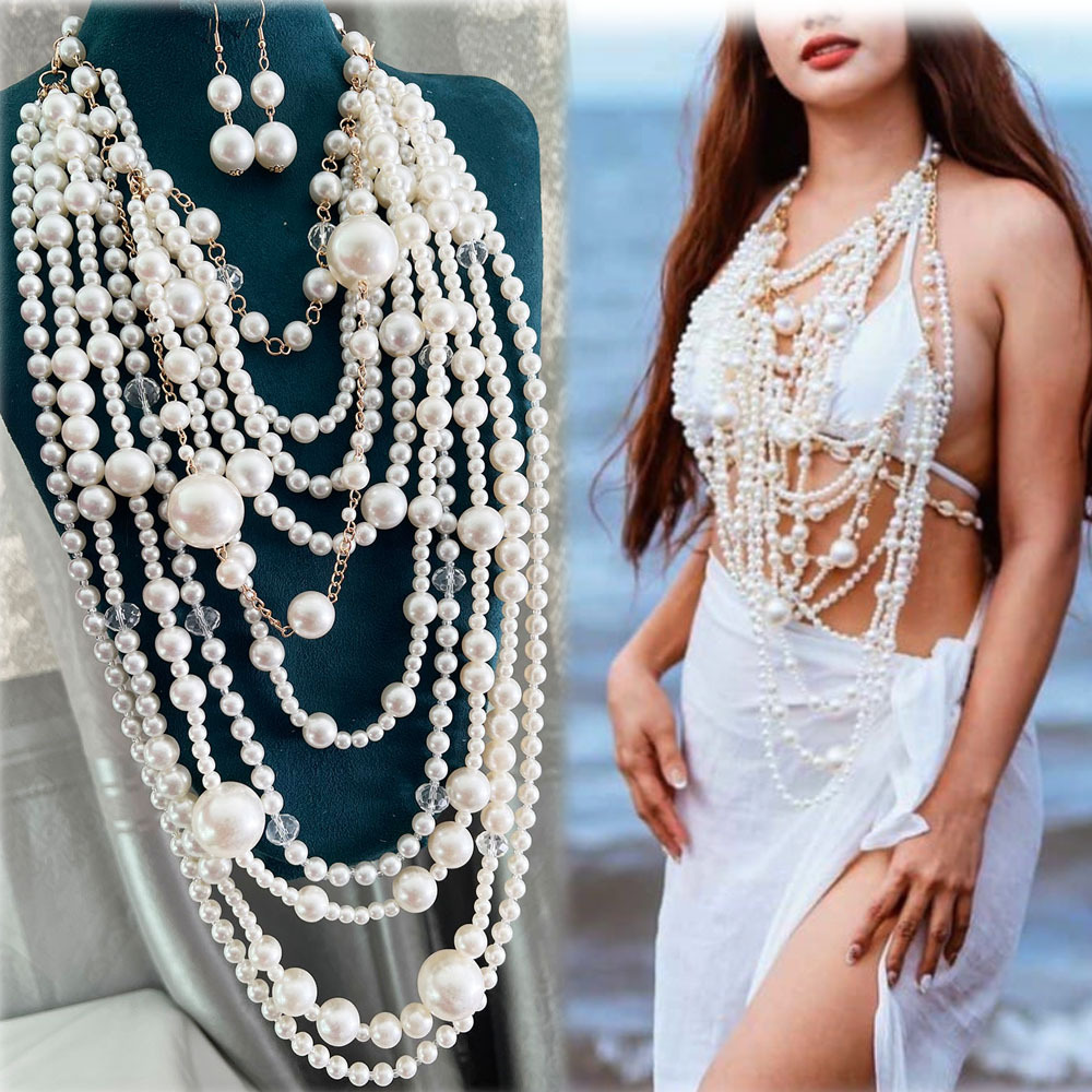 Premium Exaggerated Pearl Necklace