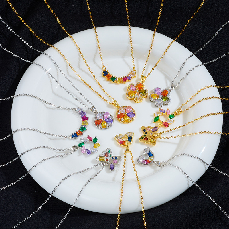 Geometric Zircon Necklace