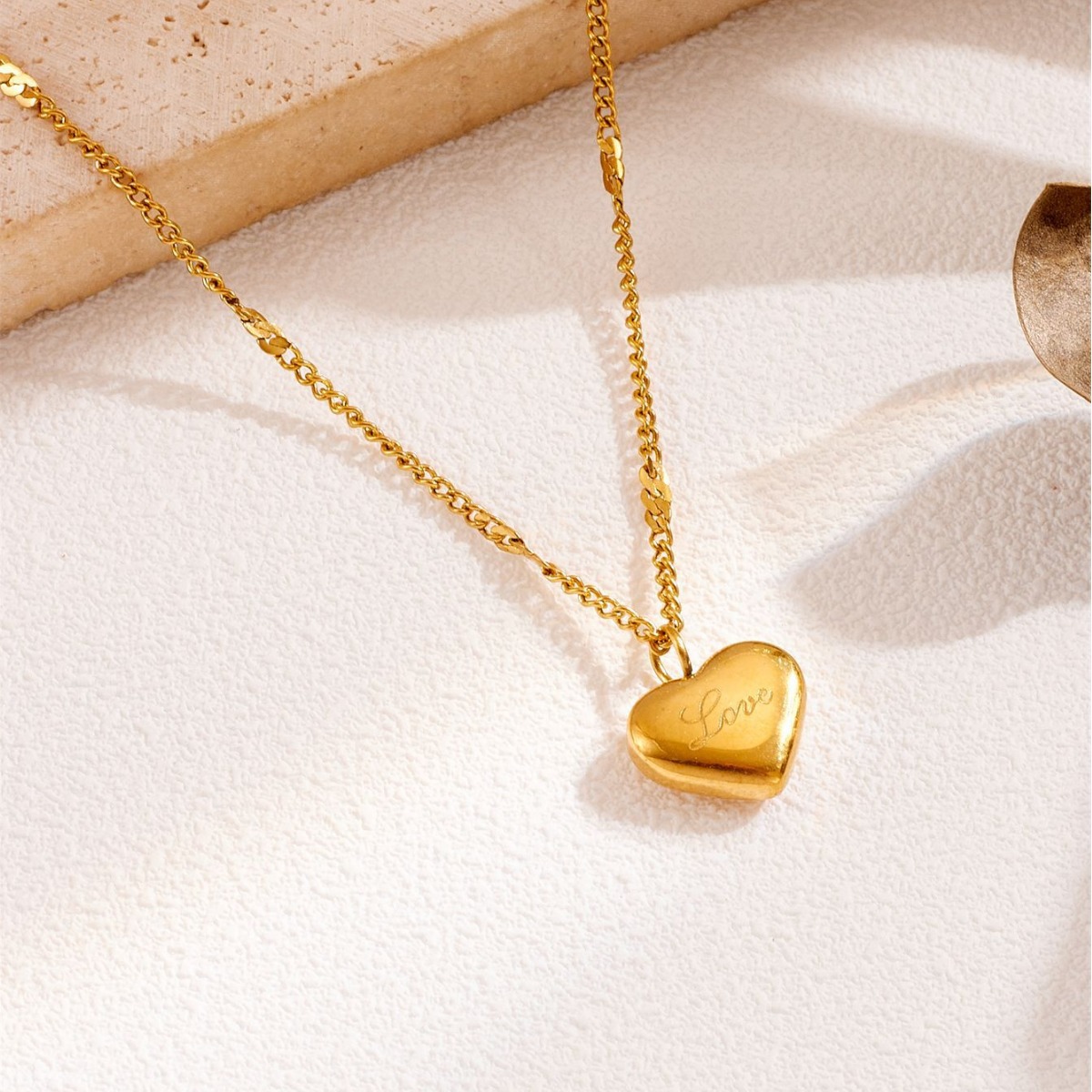 Stainless Steel Premium Unique French Style Heart Necklace thumbnail 3