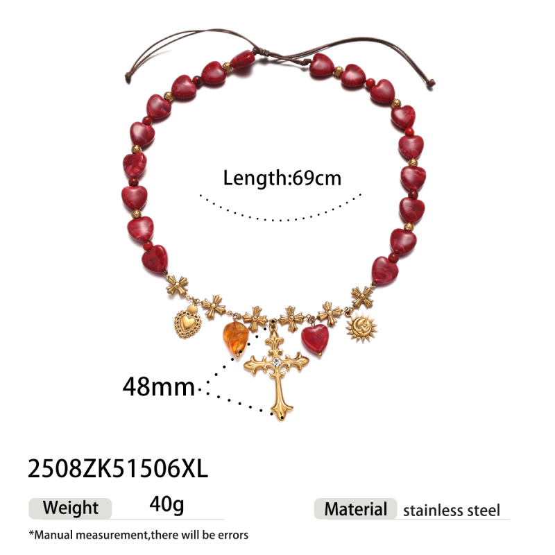 Stainless Steel Luxury Unique Heart Necklace thumbnail 5