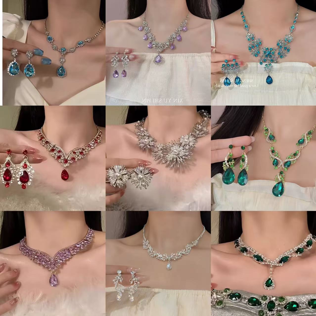 Luxury Tassel Water Drop Formal Dress Necklace