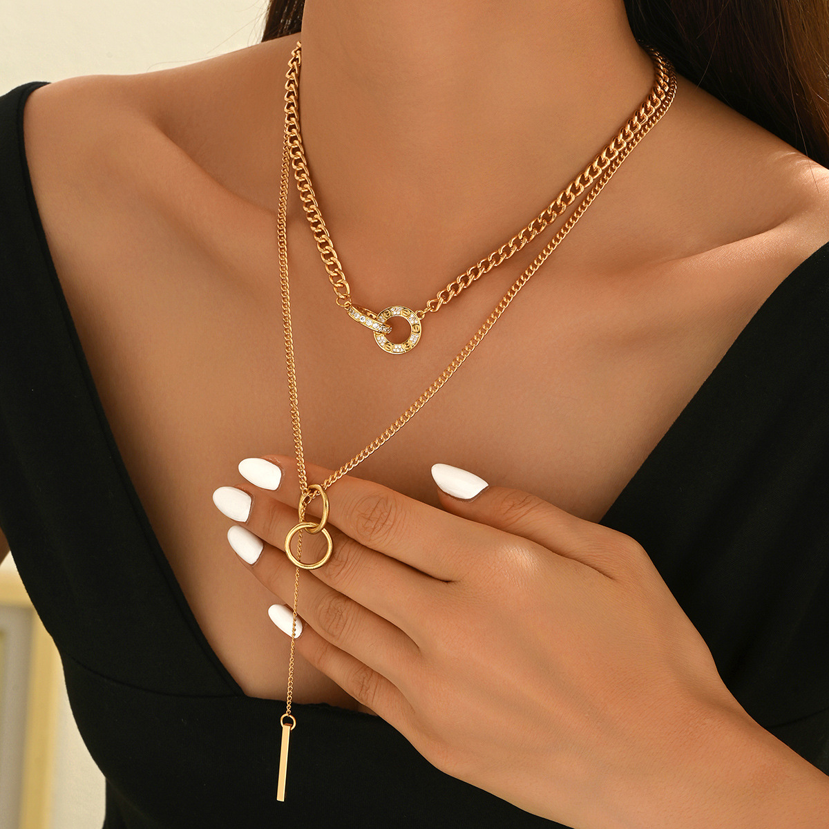 Alloy Luxury Unique Tassel Necklace