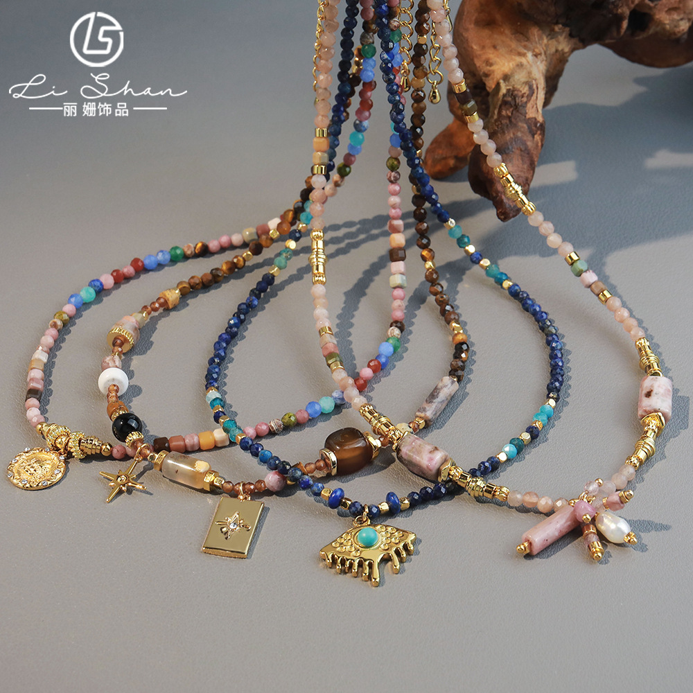 Premium Natural Stone Alloy Unique Necklace