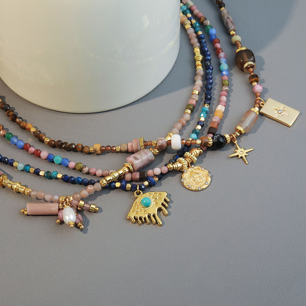 Premium Natural Stone Alloy Unique Necklace thumbnail 4