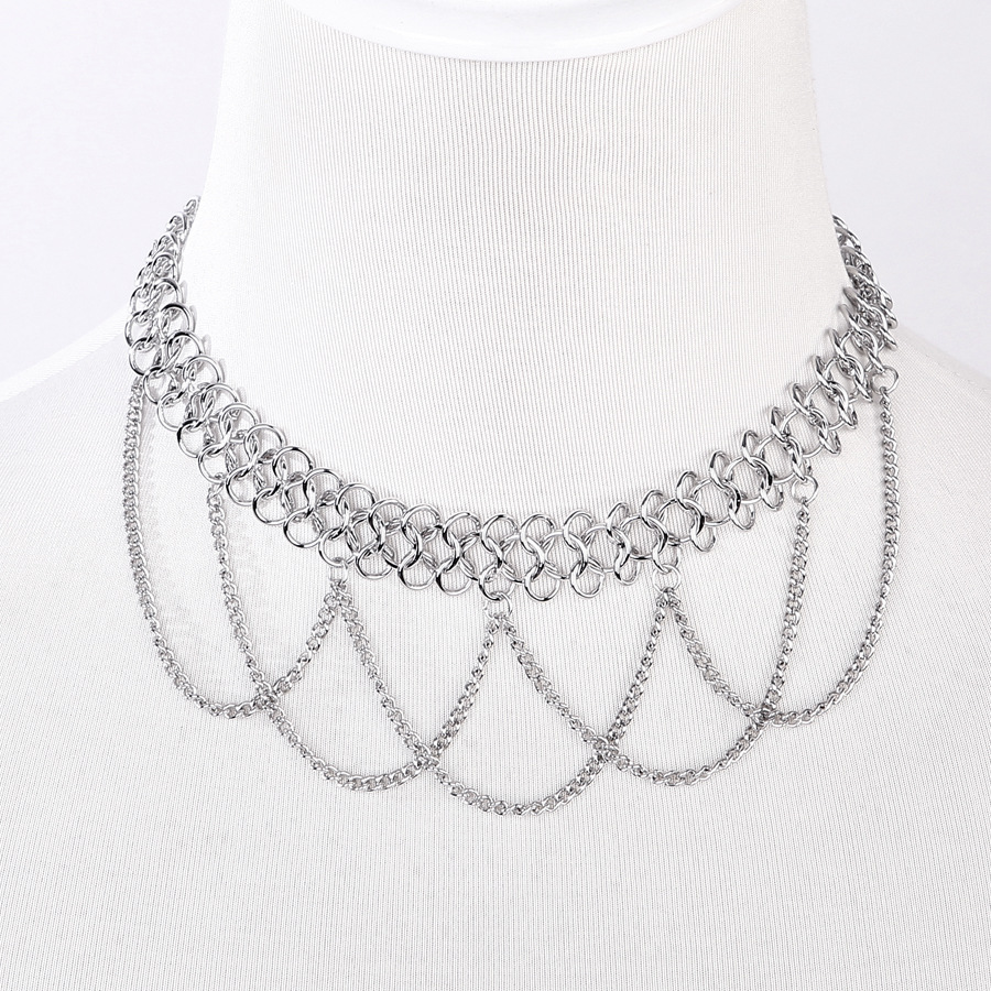 Geometric Vintage European & American Style Tassel Necklace - view 2