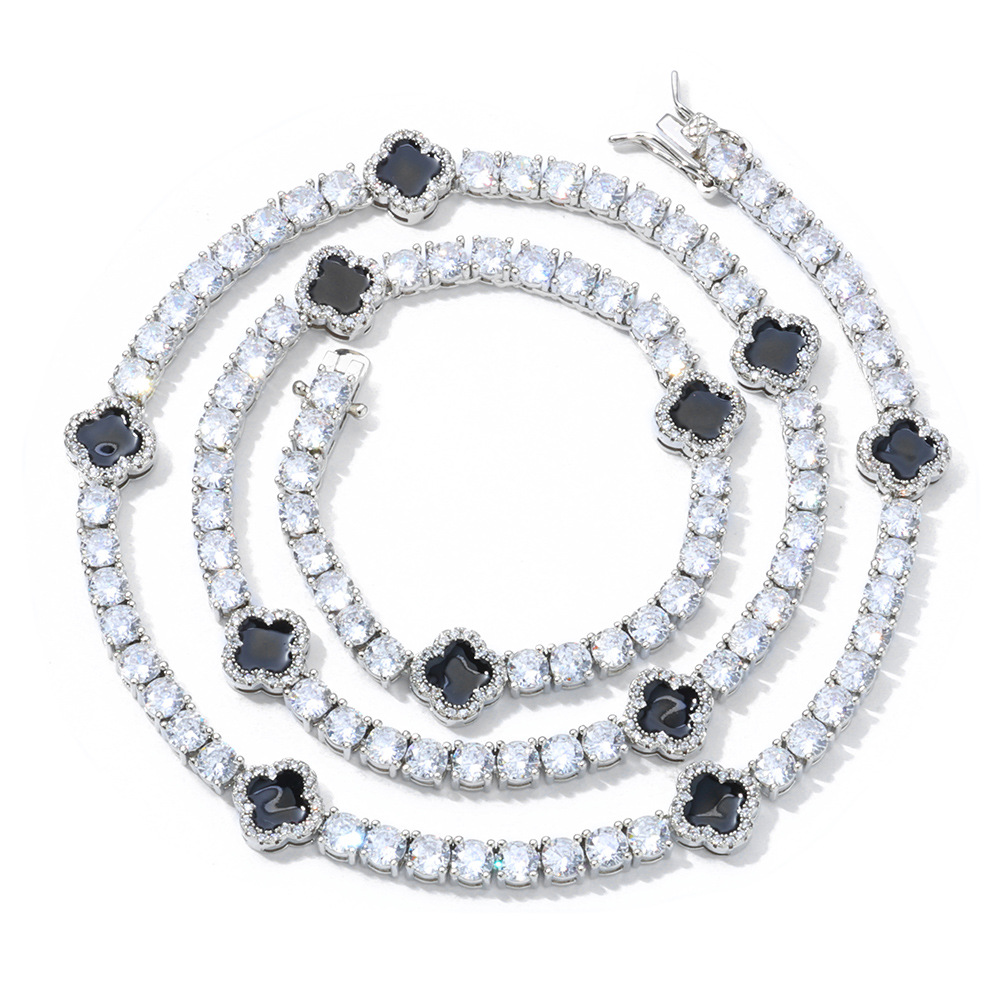 Premium Four Leaf Clover Bracelet European & American Style Zircon Necklace thumbnail 5