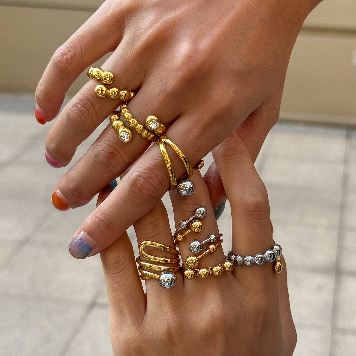 Stainless Steel Adjustable Open Ring