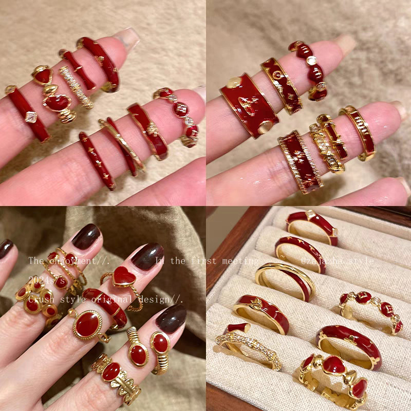 Premium Luxury Zircon Red Ring