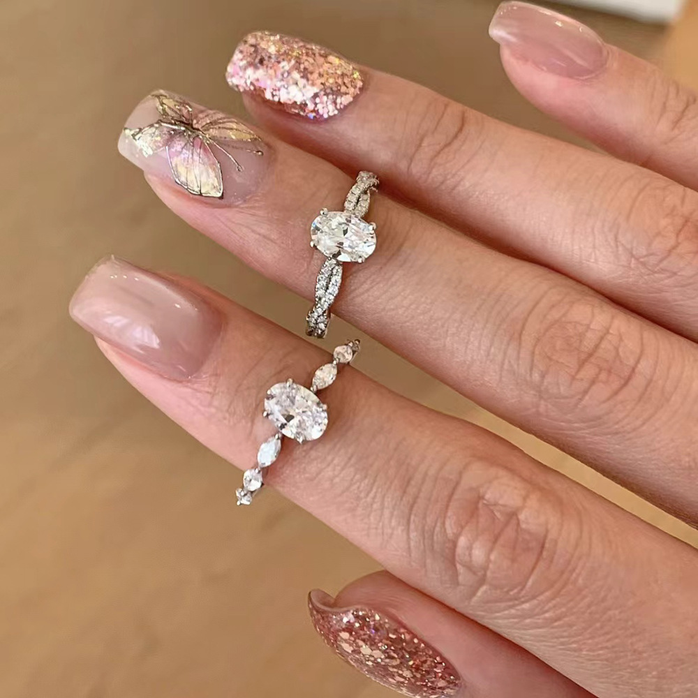 Open Minimalist Zircon Ring