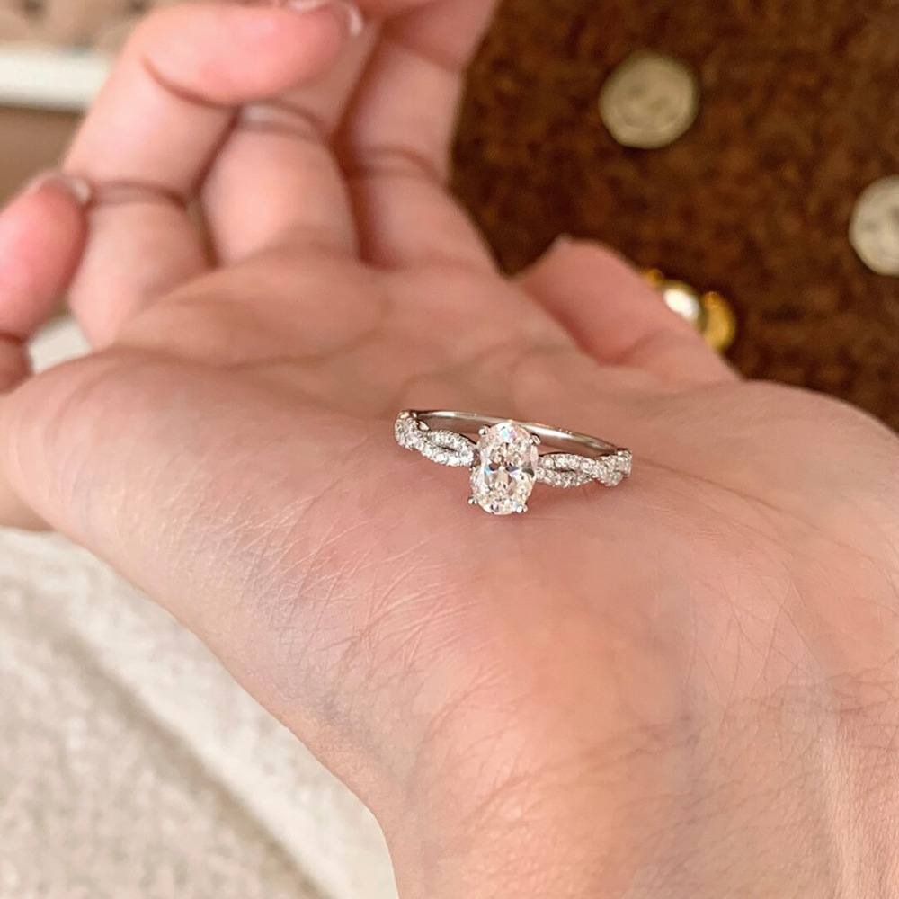 Open Minimalist Zircon Ring thumbnail 4