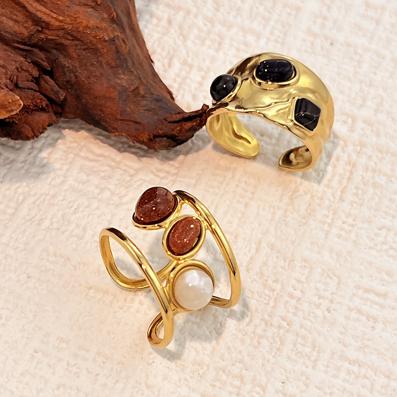 Stainless Steel Titanium French Style Ring thumbnail 3