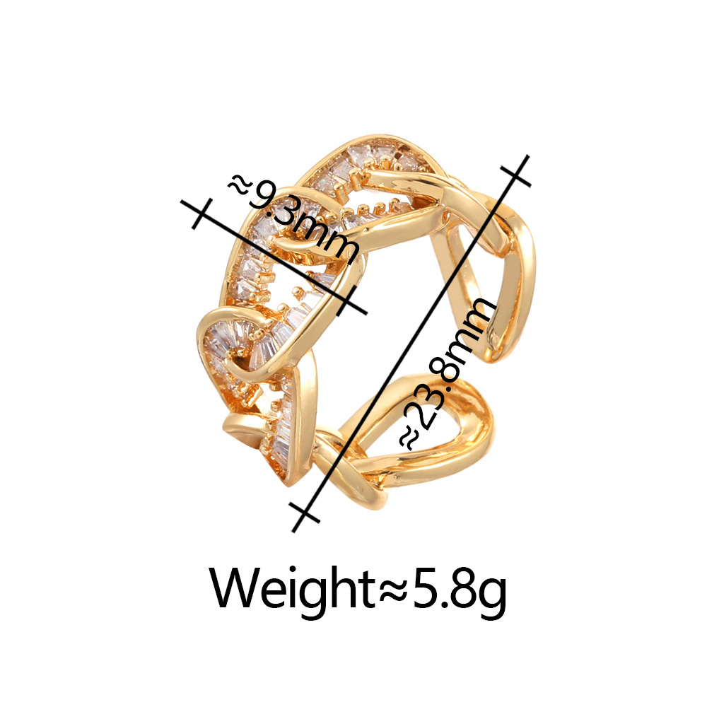 Premium Hollow Open Vintage Luxury Unique Zircon Ring thumbnail 4