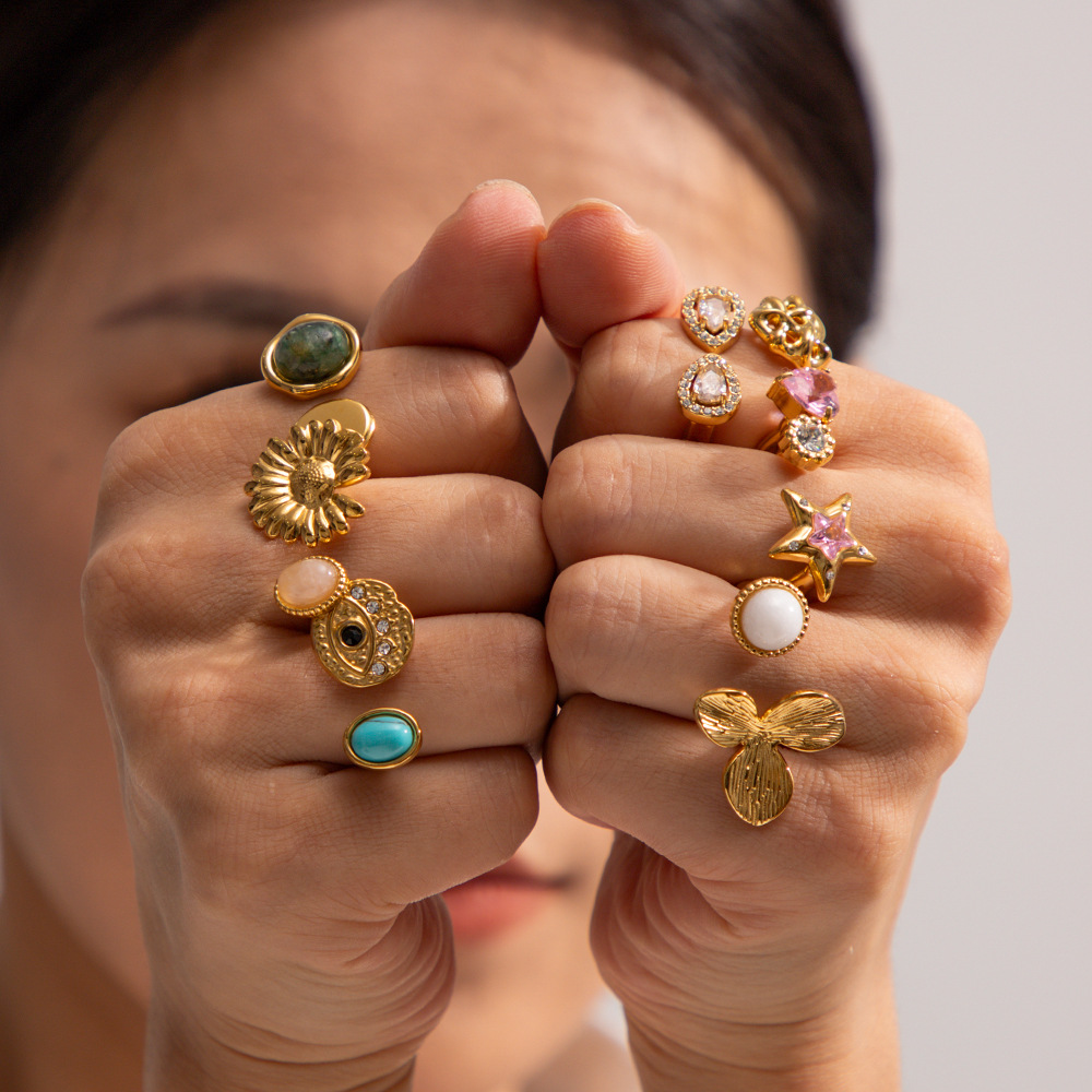 Premium Titanium Steel Open Vintage Unique French Style Ring - view 2