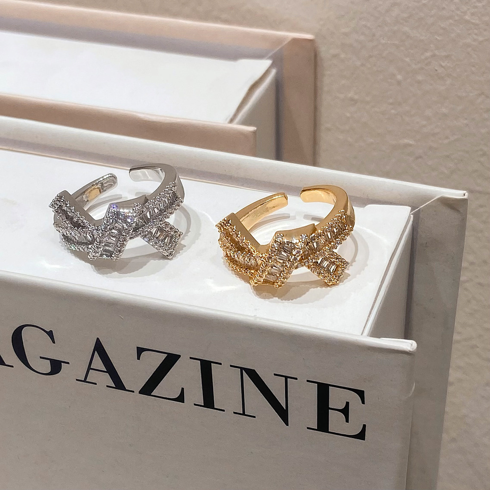 Premium Open Luxury Unique Zircon Butterfly Ring - view 2