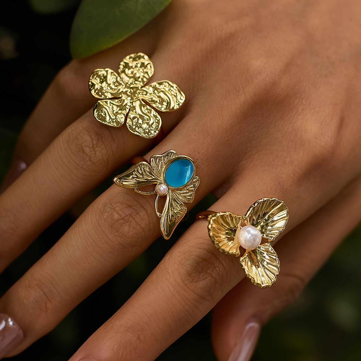 Stainless Steel Premium Titanium Open Vintage Luxury Ring thumbnail 3