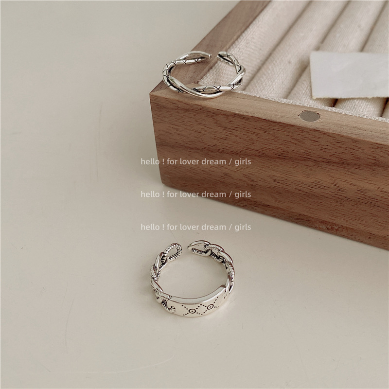 Geometric Vintage Crystal Flower Ring thumbnail 5