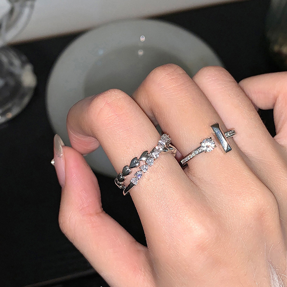 Instagram Style Luxury Unique Zircon Heart Ring thumbnail 3