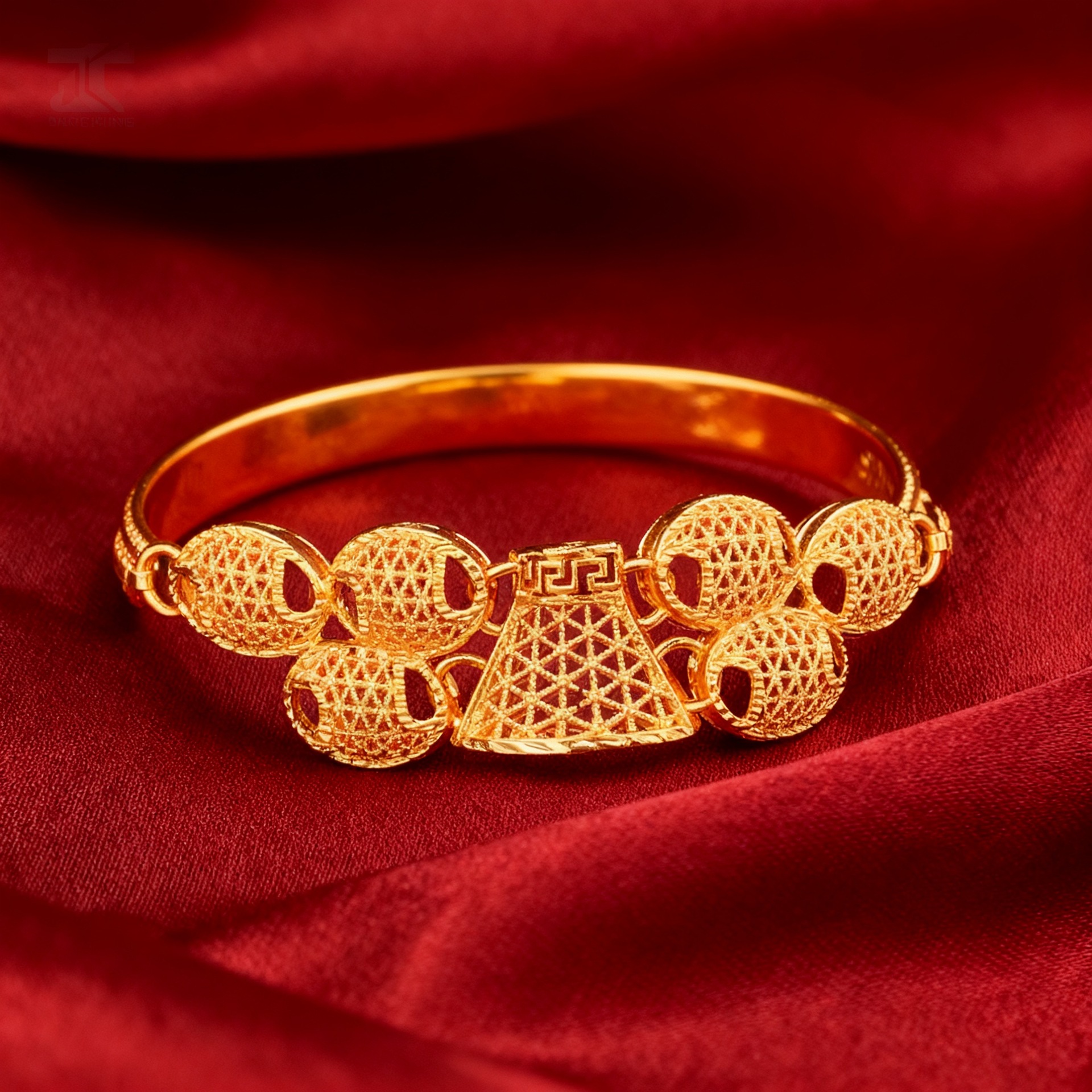 24K Gold Plated 4-Piece Set Necklace Earrings Bracelet Jewelry Ring - view 2