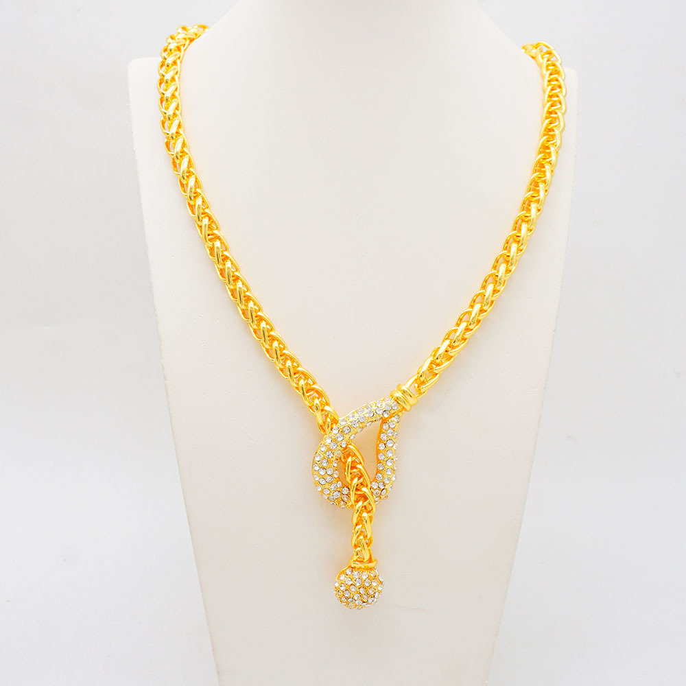 4-Piece Gold Plated Ring Necklace Earrings Bracelet Jewelry Set thumbnail 3