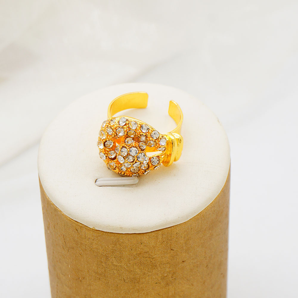 4-Piece Gold Plated Ring Necklace Earrings Bracelet Jewelry Set thumbnail 4