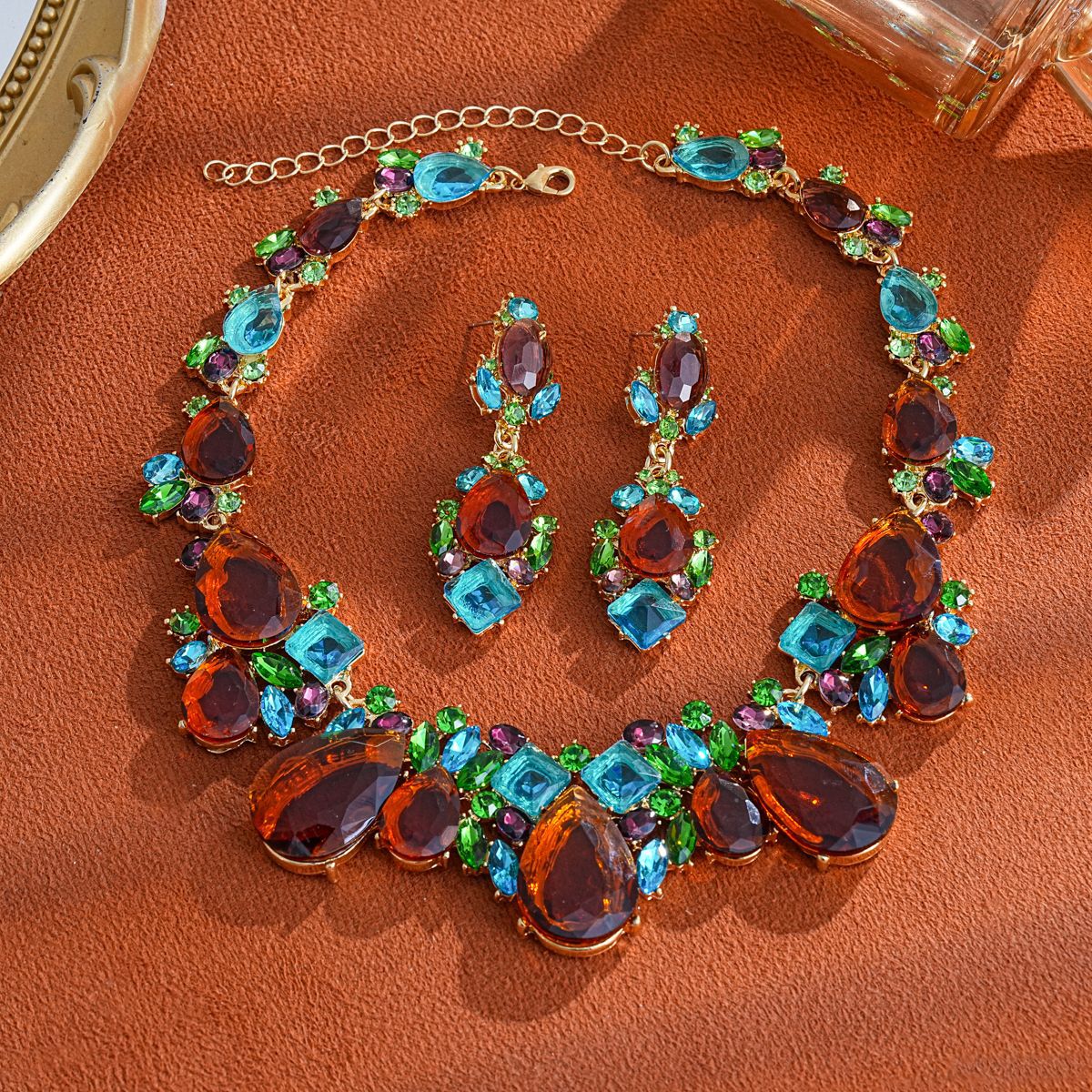 Premium Royal Style Necklace Minimalist Vintage Luxury Water Drop Jewelry Set