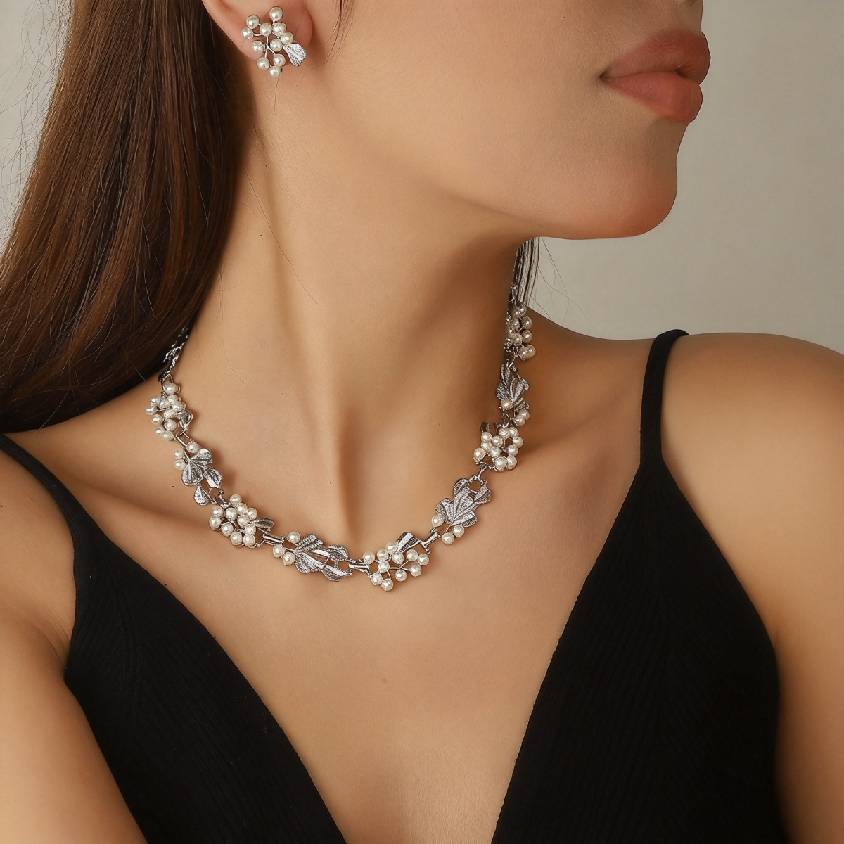 Royal Style Necklace Earrings Vintage Luxury European & American Sty Jewelry Set - view 2