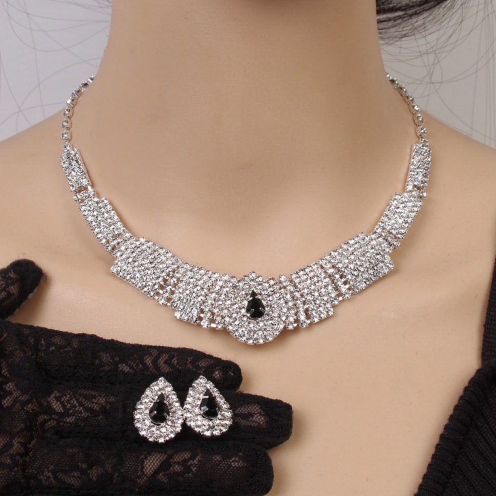 Necklace Earrings European & American Style Bridal Jewelry Set